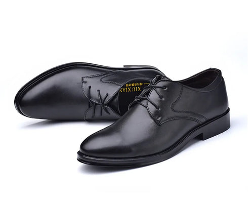 Men's Formal Leather Shoes Pointed Toe Loafers for Office Business Casual Wear